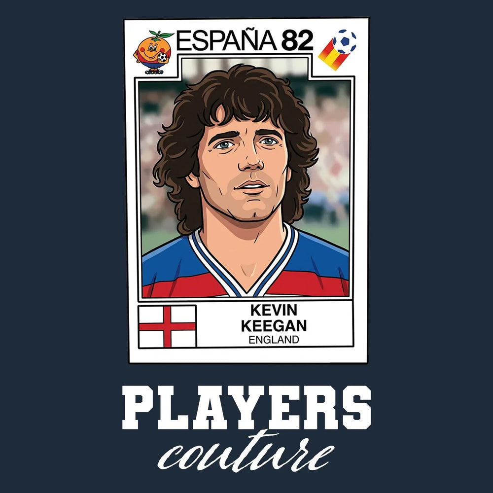 Kevin Keegan World Cup Sticker Kids Hoodie – kevin keegan navy Players Couture design