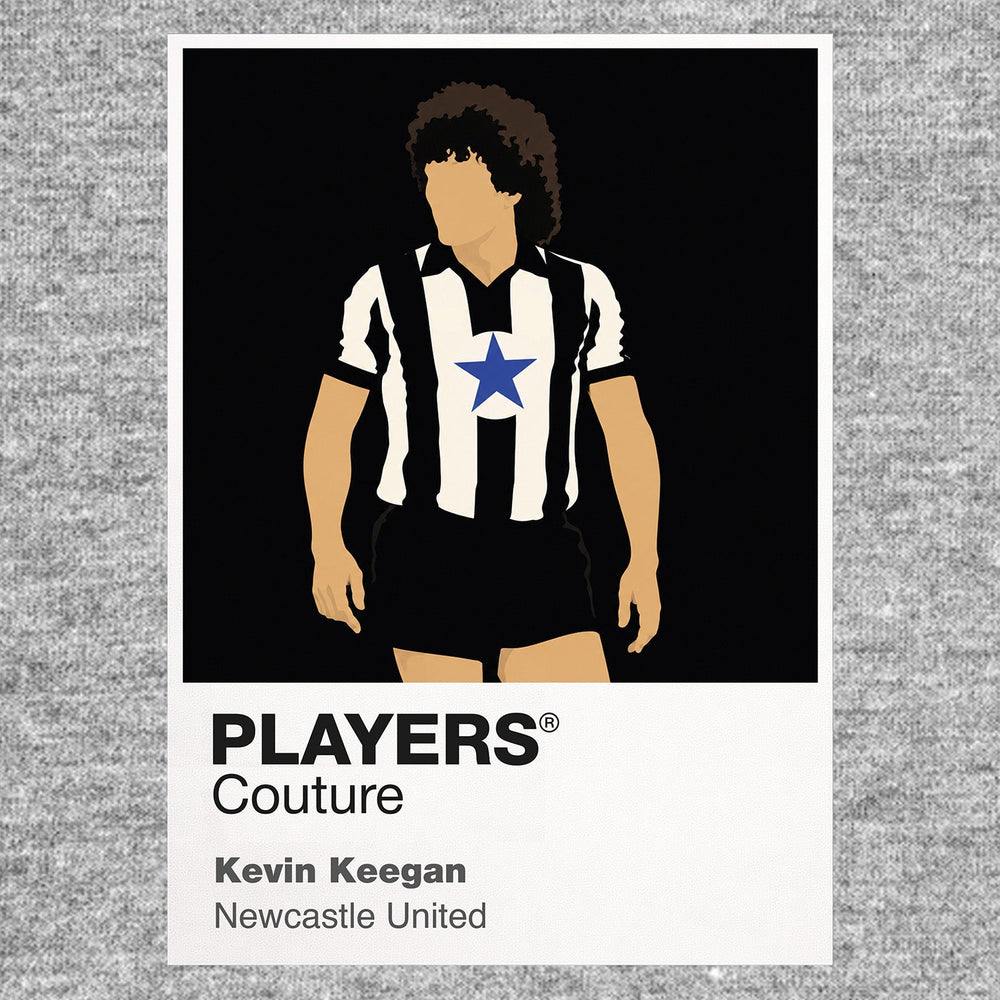Kevin Keegan Newcastle United Icon Frame Men's Hoodie — Gray Artwork