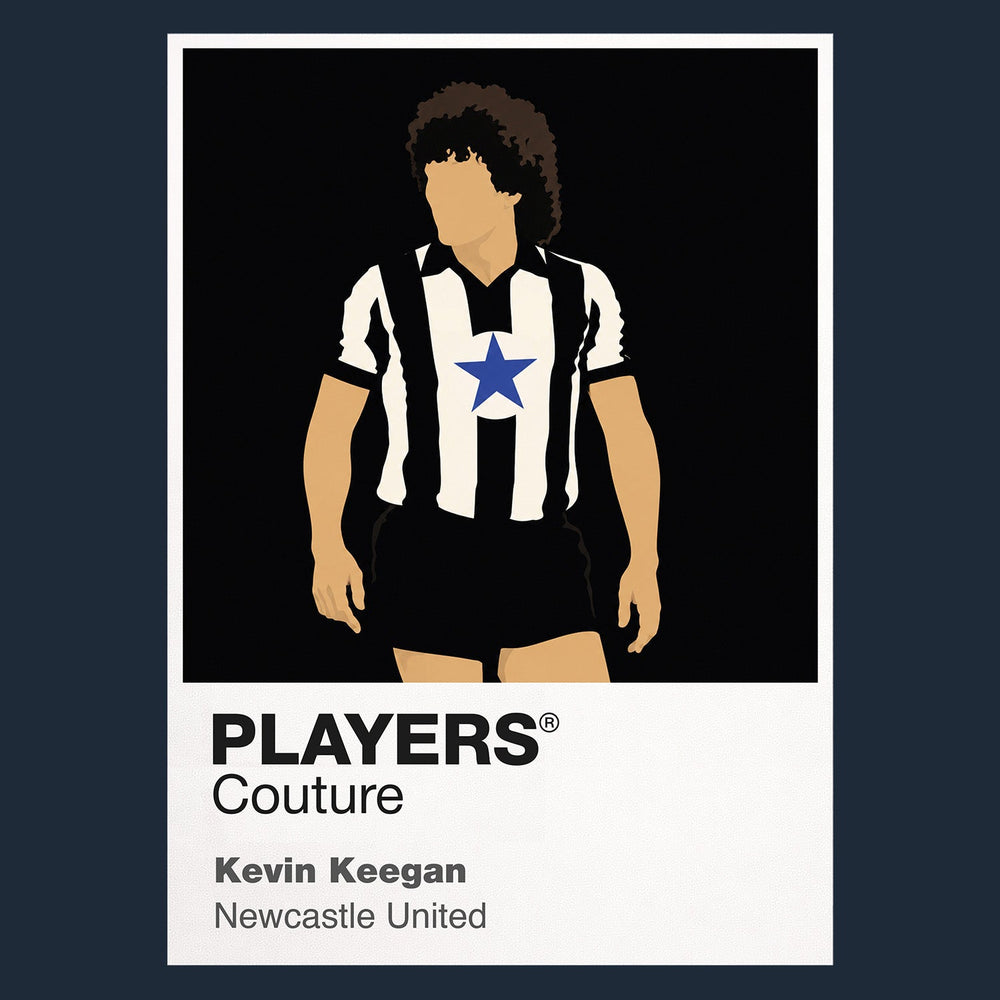 Kevin Keegan Newcastle United Icon Frame Men's Hoodie — Navy Artwork