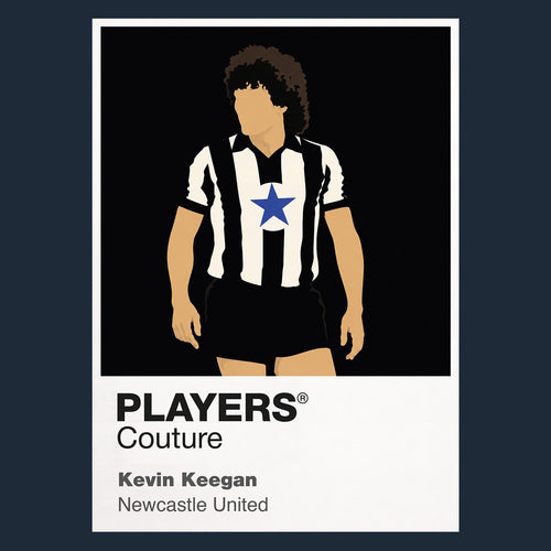 Kevin Keegan Newcastle United Icon Frame Men's Hoodie — Navy Artwork