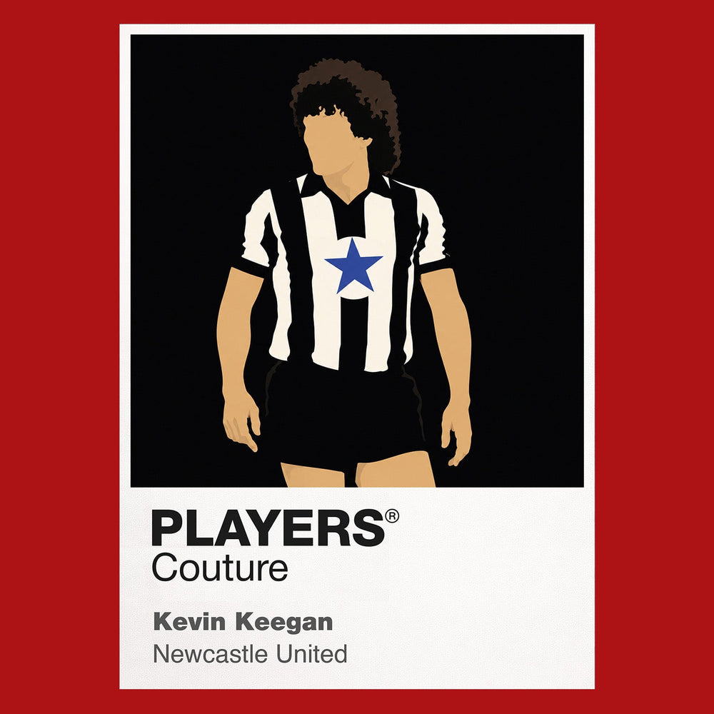 Kevin Keegan Newcastle United Icon Frame Men's Hoodie — Red Artwork