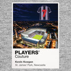 Kevin Keegan Newcastle United number 7 Icons in Lights Frame artwork in grey