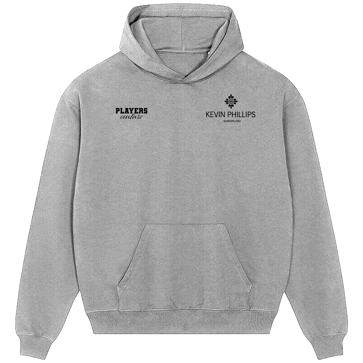 Kevin Phillips Logo Players Couture Men's Casual Hoodie Gray