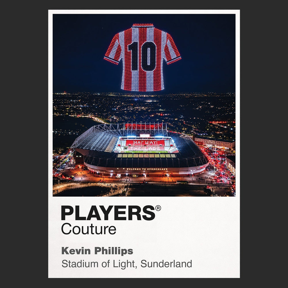 Kevin Phillips Sunderland number 10 Icons in Lights Frame artwork in black