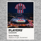 Kevin Phillips Sunderland number 10 Icons in Lights Frame artwork in grey