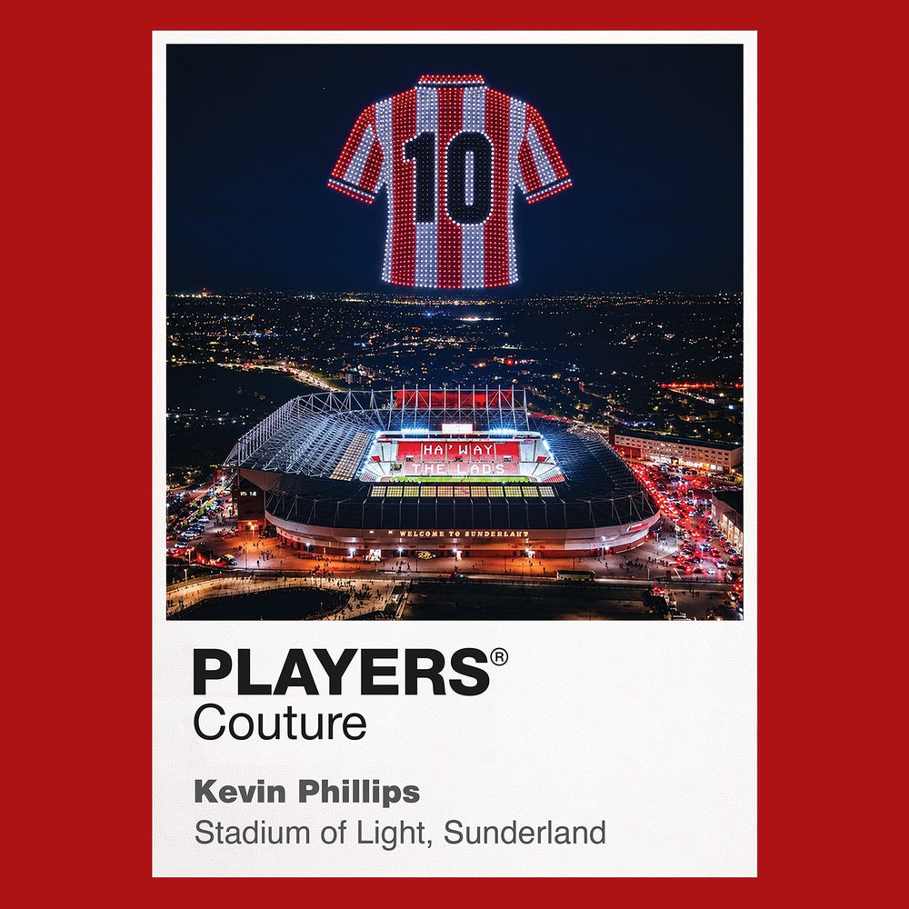 Kevin Phillips Sunderland number 10 Icons in Lights Frame artwork in red