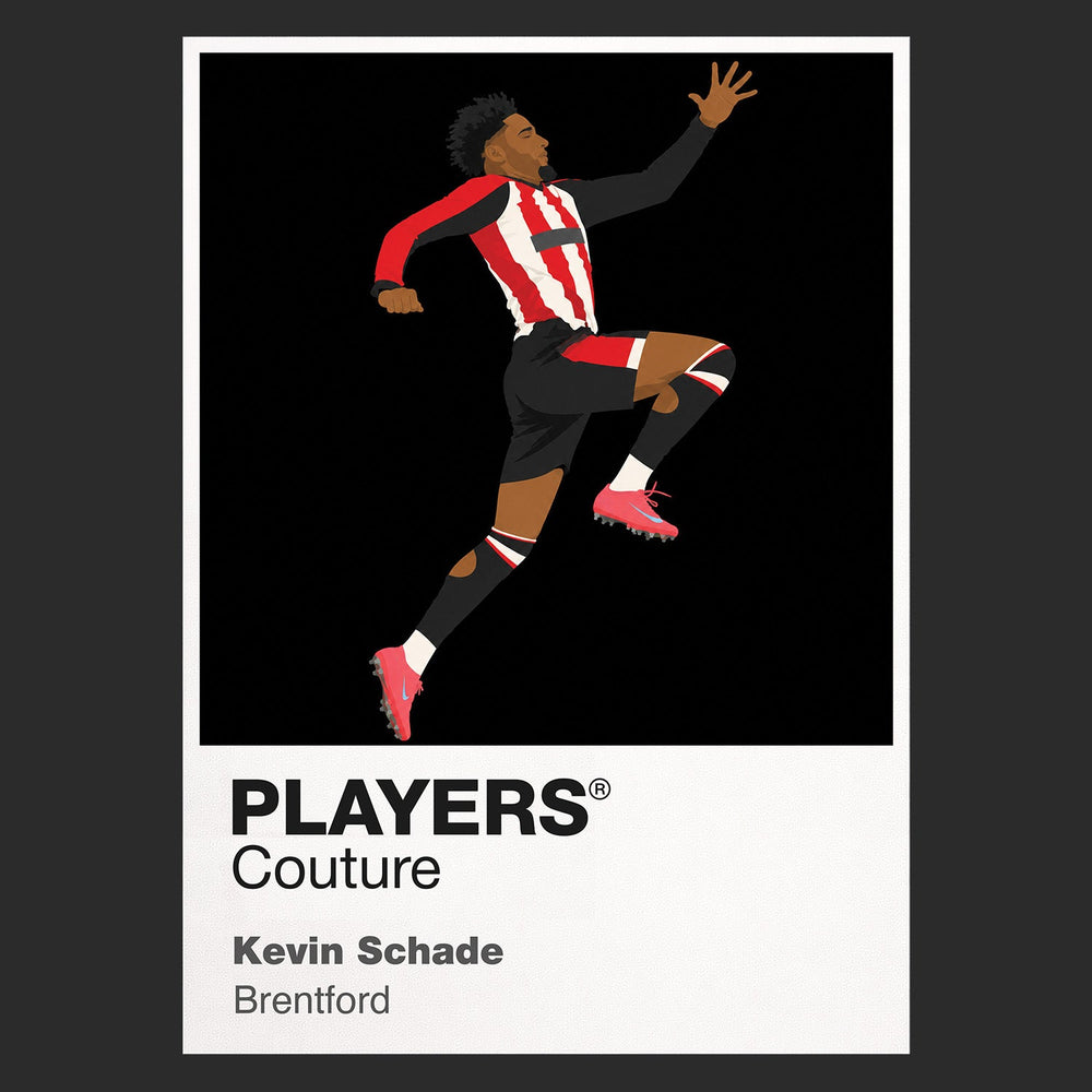 Kevin Schade Brentford black Icon Frame artwork detail