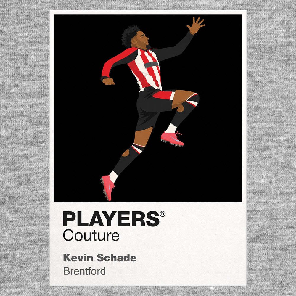 Kevin Schade Brentford grey Icon Frame artwork detail