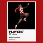 Kevin Schade Brentford red Icon Frame artwork detail