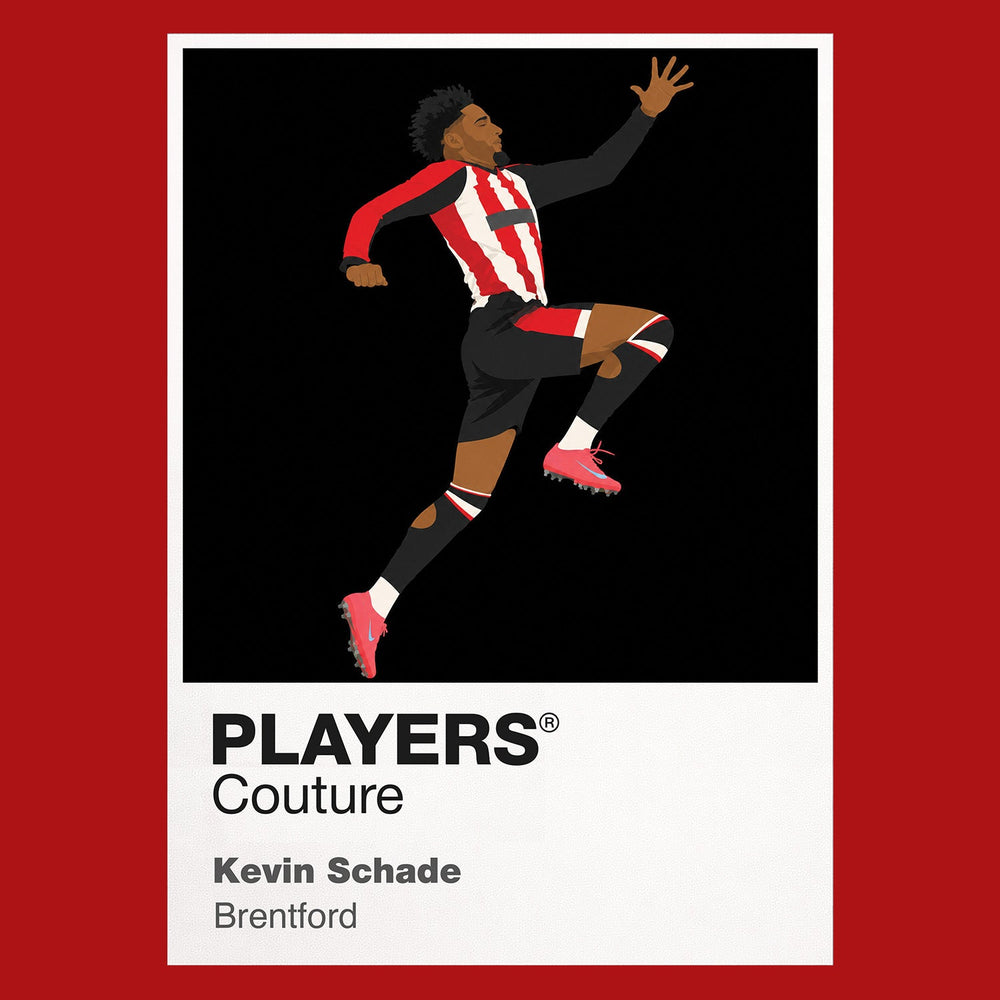 Kevin Schade Brentford red Icon Frame artwork detail