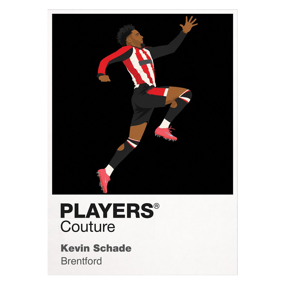 Kevin Schade Brentford white Icon Frame artwork detail