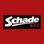 Kevin Schade Logo Men's Hoodie – red close-up detail shot of the Kevin Schade Players Couture logo design