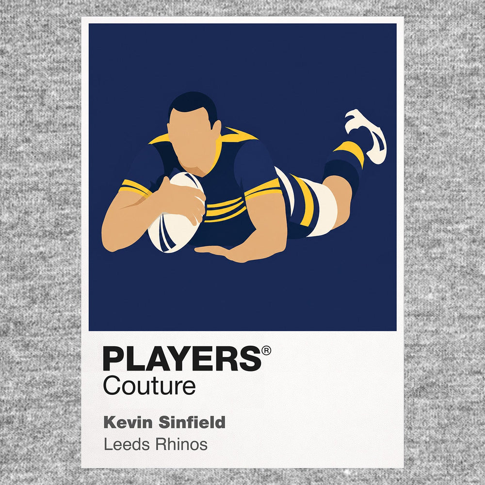 Kevin Sinfield Leeds Rhinos rugby league hoodie grey