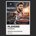 Khvicha Kvaratskhelia Georgia Atlas Frame artwork by Players Couture