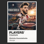 Khvicha Kvaratskhelia Georgia Atlas Frame artwork by Players Couture