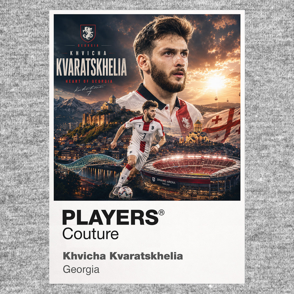 Khvicha Kvaratskhelia Georgia Atlas Frame artwork by Players Couture