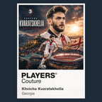 Khvicha Kvaratskhelia Georgia Atlas Frame artwork by Players Couture