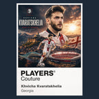 Khvicha Kvaratskhelia Georgia Atlas Frame artwork by Players Couture