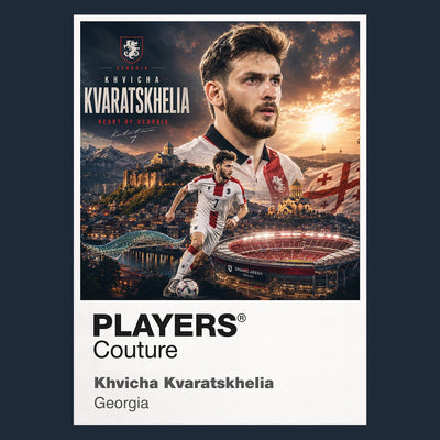 Khvicha Kvaratskhelia Georgia Atlas Frame artwork by Players Couture