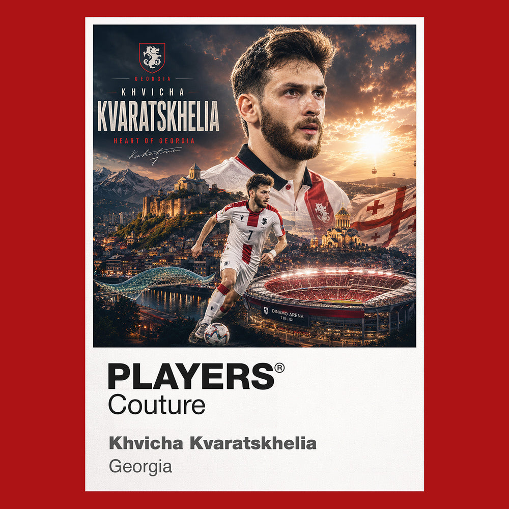 Khvicha Kvaratskhelia Georgia Atlas Frame artwork by Players Couture