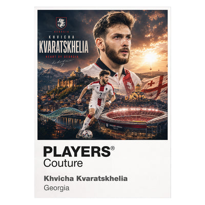 Khvicha Kvaratskhelia Georgia Atlas Frame artwork by Players Couture