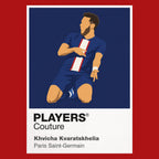 Khvicha Kvaratskhelia PSG Icon Frame — Red
