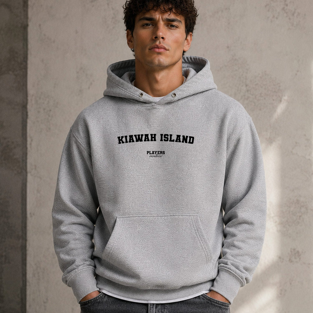 Kiawah Island name-print hoodie - grey