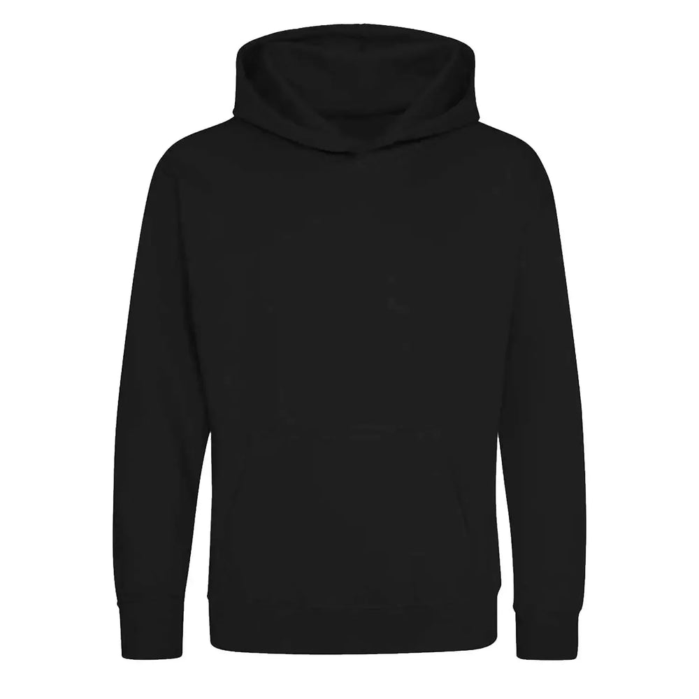 Custom Name hoodie – black kids' hoodie with white Custom Name letters and Players Couture logo on the chest