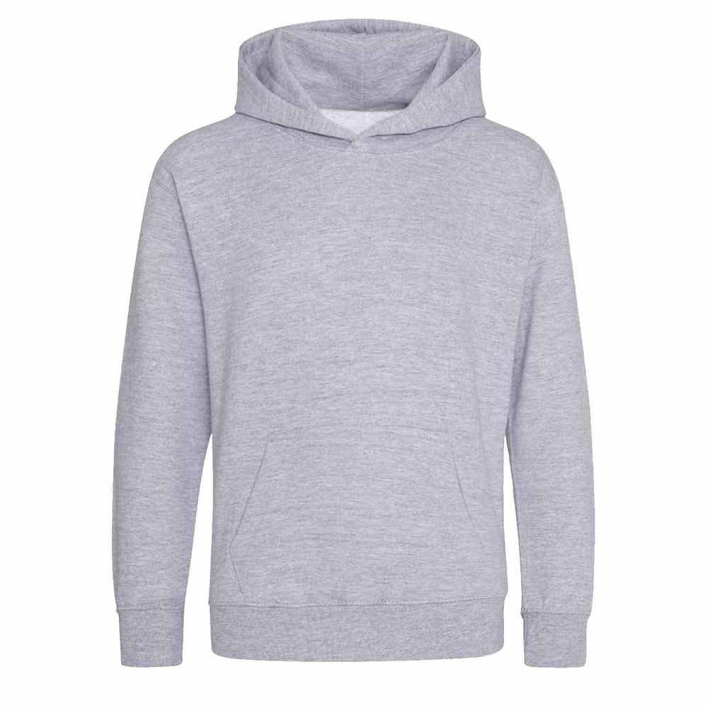 Custom Name hoodie – grey kids' hoodie with black Custom Name letters and Players Couture logo on the chest