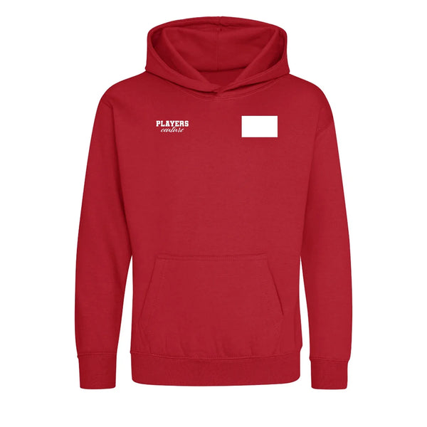 Custom Upload Your Own Logo Kids Hoodie – close-up detail shot of the Custom Upload Your Own Players Couture logo design