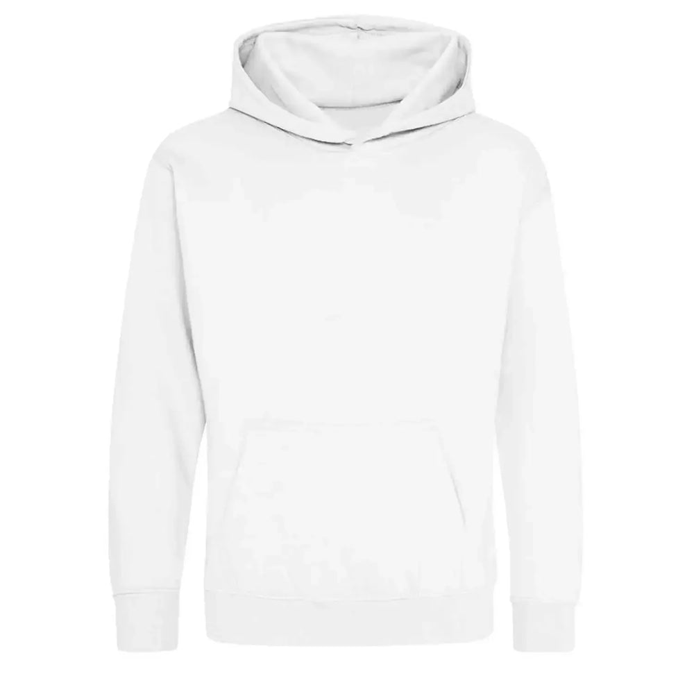 Custom Name hoodie – white kids' hoodie with black Custom Name letters and Players Couture logo on the chest