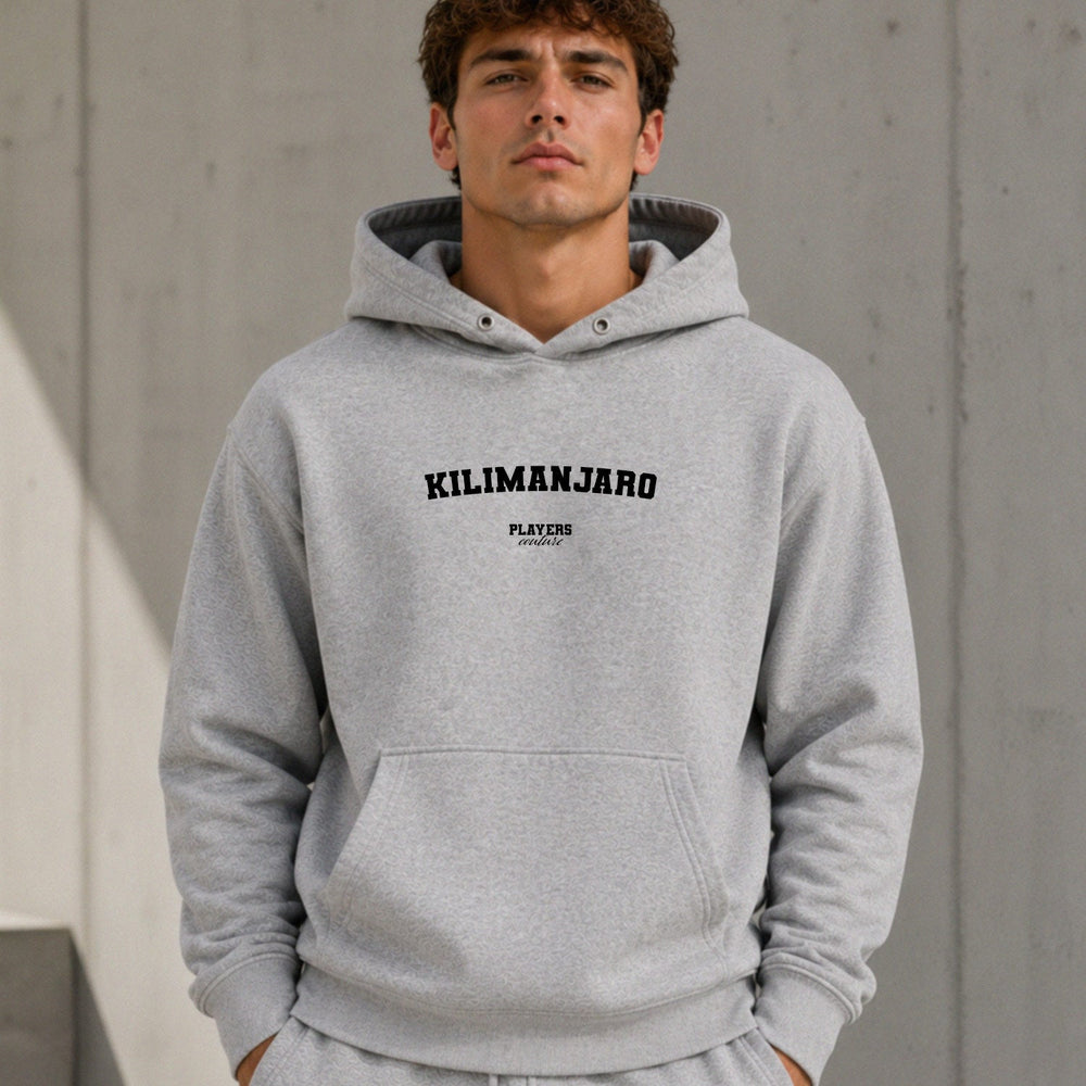 Kilimanjaro name-print hoodie - grey