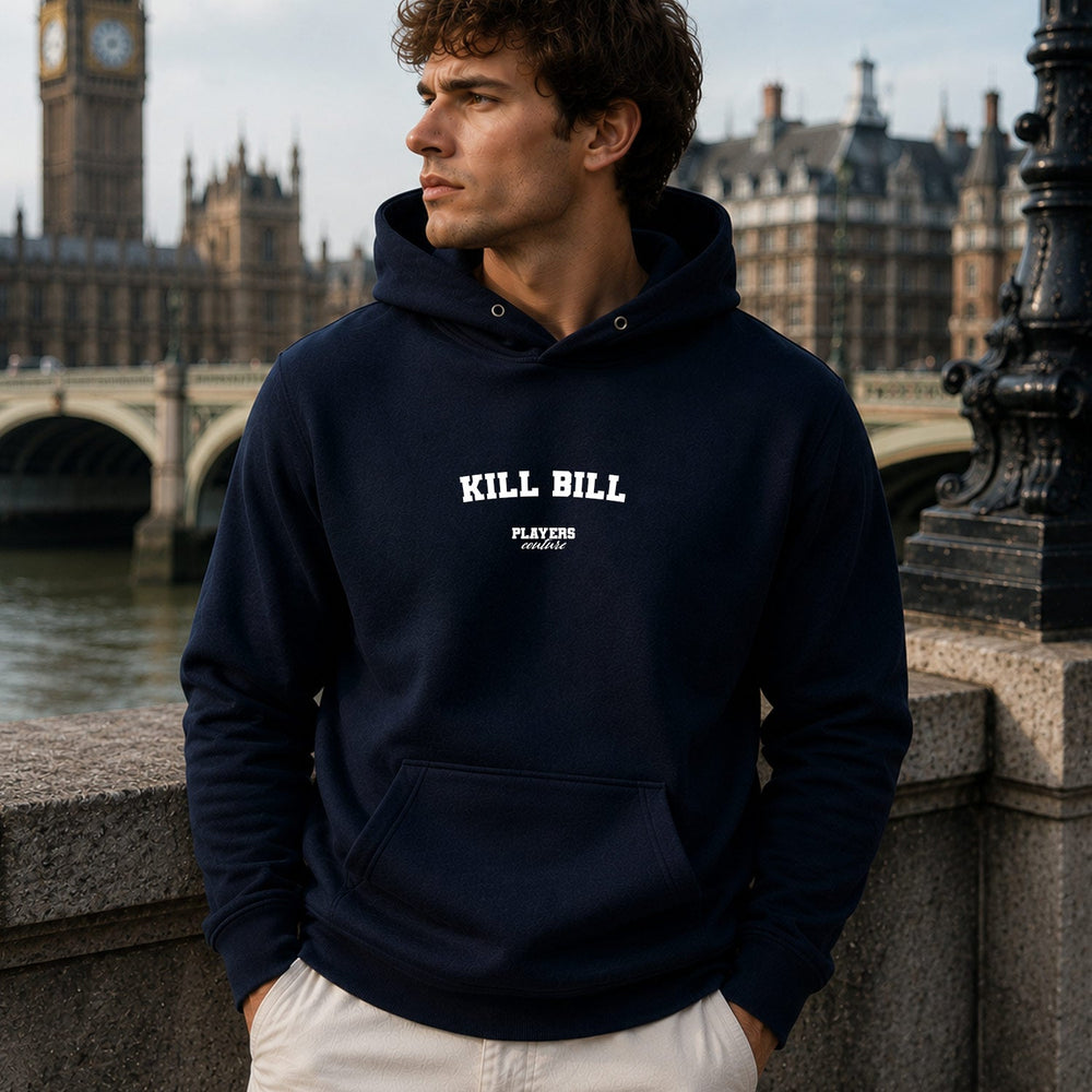 Kill Bill name-print hoodie - navy