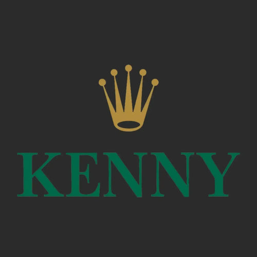 King Kenny Logo Men's Hoodie – black close-up detail shot of the King Kenny Players Couture logo design