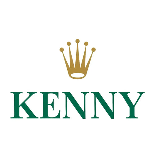 King Kenny Logo Men's Hoodie – white close-up detail shot of the King Kenny Players Couture logo design
