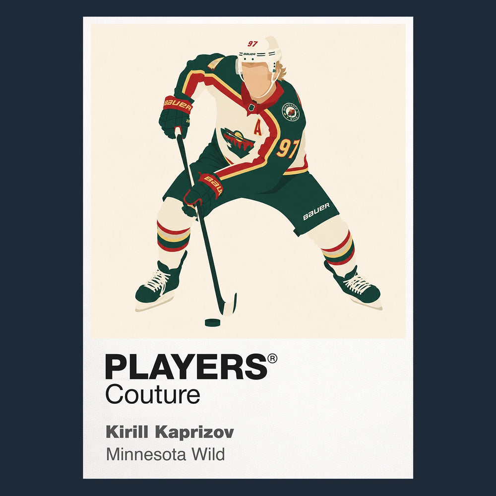 Kirill Kaprizov Wild Ice Hockey Icon Frame Men's T-Shirt – image 8