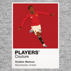 Kobbie Mainoo Manchester United Icon Frame Kids T-Shirt — Gray Artwork