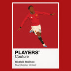 Kobbie Mainoo Manchester United Icon Frame Kids Hoodie — Red Artwork