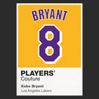 Kobe Bryant 8 Jersey Frame Men's T-Shirt – black close-up detail shot of the Kobe Bryant 8 Players Couture logo design