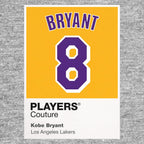 Kobe Bryant 8 Jersey Frame Men's T-Shirt – grey close-up detail shot of the Kobe Bryant 8 Players Couture logo design