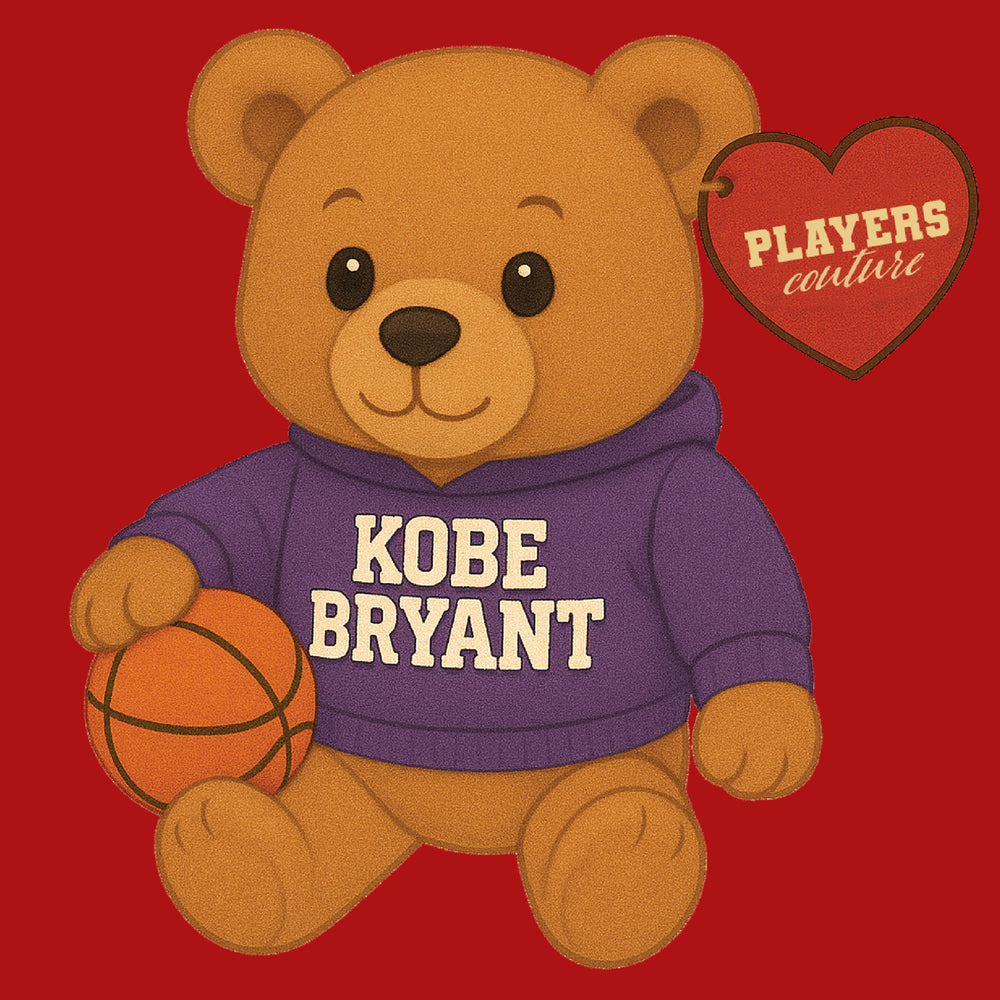 Kobe Bryant Bear Logo Players Couture Men's Casual Hoodie Red