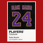 Kobe Bryant 24 Black Mamba Jersey Frame Men's T-Shirt – black close-up detail shot of the Kobe Bryant 24 Black Mamba Players
