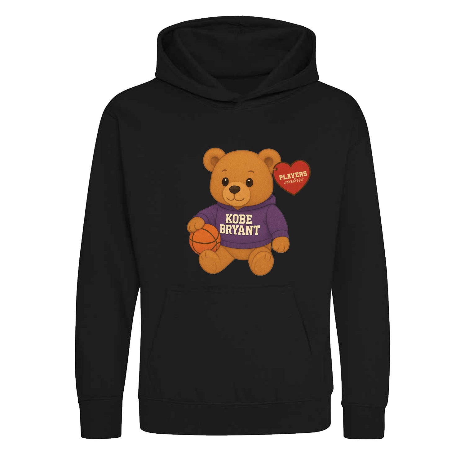 Kobe Bryant Bear Logo Players Couture Kids Hoodie Black