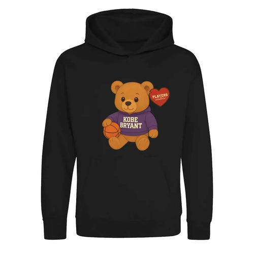 Kobe Bryant Bear hoodie – grey kids' hoodie featuring the Kobe Bryant Bear Players Couture logo
