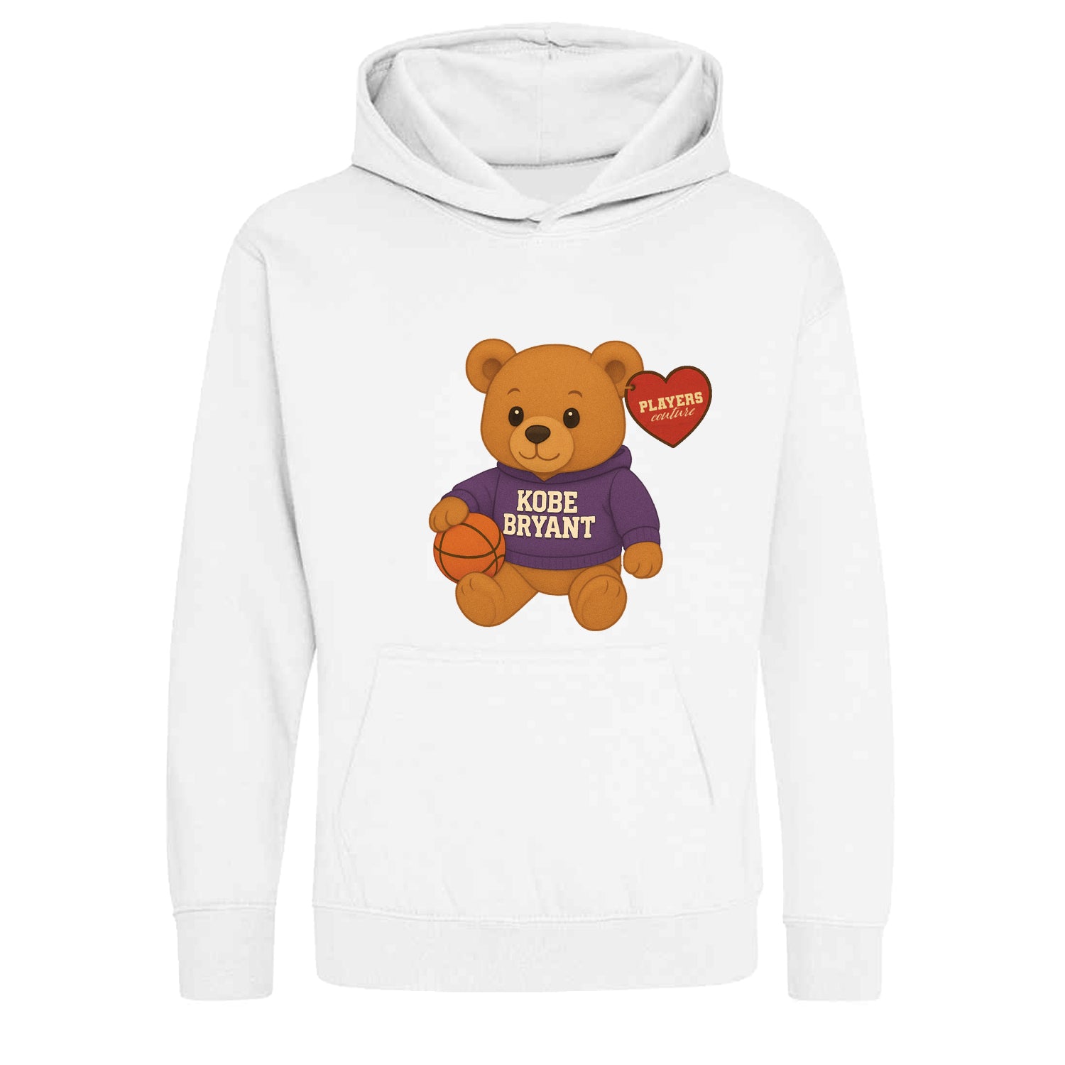 Kobe Bryant Bear Logo Players Couture Kids Hoodie White