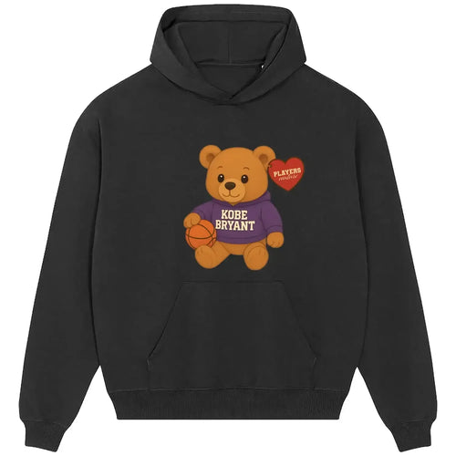 Kobe Bryant Bear hoodie – grey men's hoodie featuring the Kobe Bryant Bear Players Couture logo