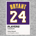 Kobe Bryant 24 Jersey Frame Men's T-Shirt – purple close-up detail shot of the Kobe Bryant 24 Players Couture logo design
