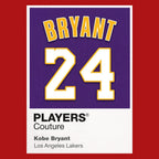 Kobe Bryant 24 Jersey Frame Men's T-Shirt – purple close-up detail shot of the Kobe Bryant 24 Players Couture logo design