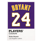 Kobe Bryant 24 Jersey Frame Men's T-Shirt – purple close-up detail shot of the Kobe Bryant Players Couture logo design