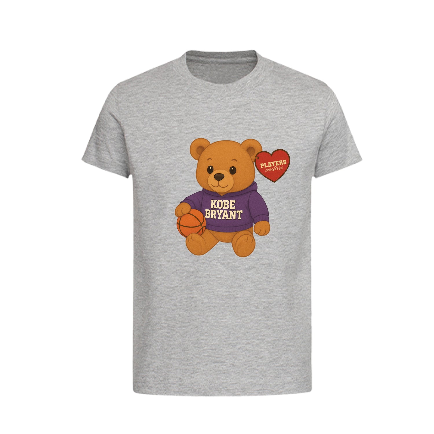 Kobe Bryant Bear Logo Players Couture Kids T-Shirt Gray